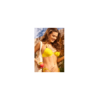 Bikini Jaune à Armatures et Perles 